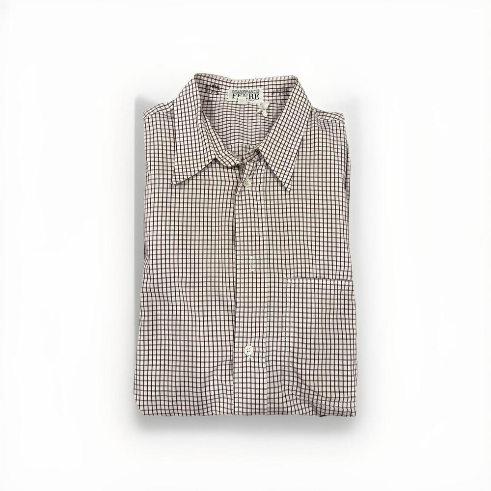 VTG GIANFRANCO FERRE MENS CASUAL SHIRT 16/41 LARGE MADE IN ITALY *READ* GC!